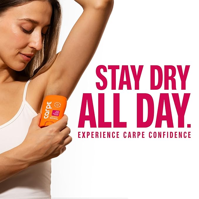 Carpe Underarm Antiperspirant for Women - 72 Hour Sweat & Odor Control - Women's Sweat Control Antiperspirant Deodorant - Extra Strength - Rose Water - 2 Pack