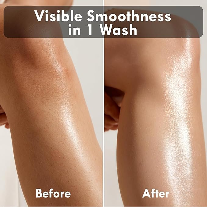 OHMIA Korean Red Bean Body Wash - Hydrating Exfoliating Shower Gel with Peptides & Hyaluronic Acid for Smooth Sensitive Skin Women & Men - Vegan & Cruelty-Free - 8.45 fl oz