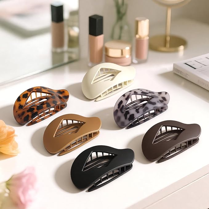 French Hair Clips,Flat Hair Clips for Women,No-Slip Claw clips for Thick & Thin Hair,Strong Hold Styling Barrettes Accessories (Style 2)