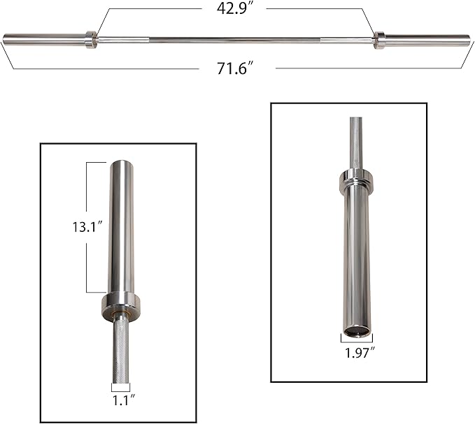 BalanceFrom Olympic Barbell Standard Weightlifting Barbell