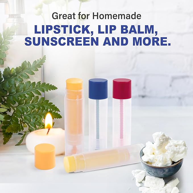 LotFancy Lip Balm Tubes, 60 Empty, Blue