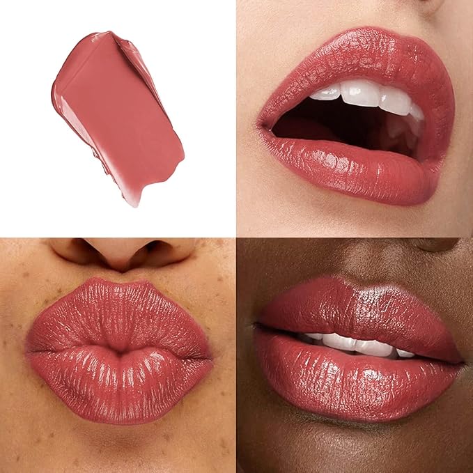ilembane Moisture Nude Lipstick – Hydrating Lip Balm for Dry, Cracked Lips, Weightless Creamy Lip Color with Vitamin E, Hydrasmooth, Glossy Juicy Finish, Long Lasting for Women (Lustre)