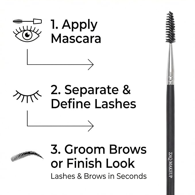 ZAQ Eyelashes Comb Curlers Makeup Brush, Mascara Wands Makeup Brushes Applicators Kits for Eyelash Extensions and Eyebrow Brush