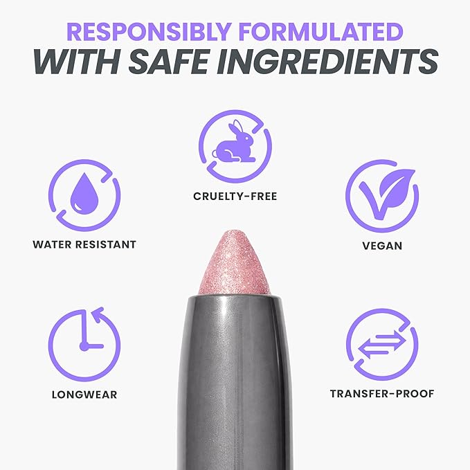 Wonderskin IYKYK Eyeshadow Stick - Longwear Eye Shadow Sticks, Budge-Proof & Waterproof Shimmer Eyeshadow Stick with Built-in Sharpener (Pink Quartz)