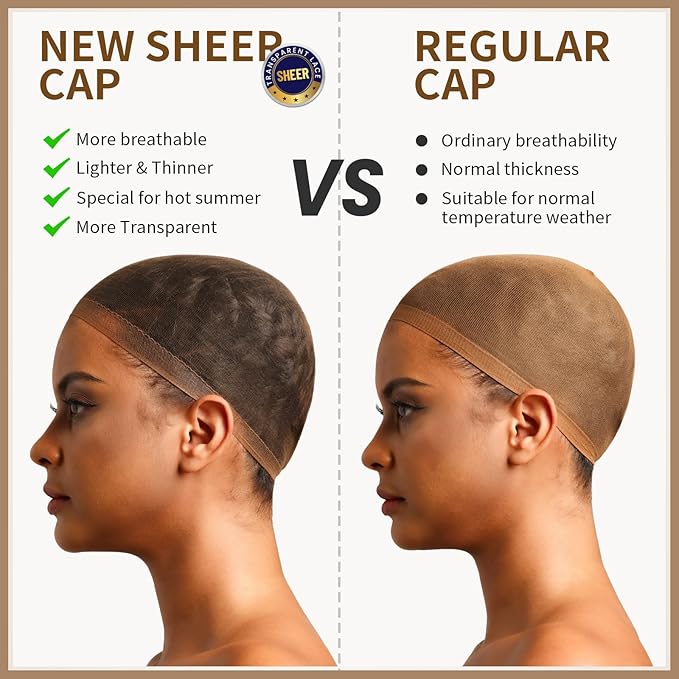 Teenitor 20pcs Hd Wig Caps, Wig Caps for Women Lace Front, Stocking Cap, Sheer Wig Cap, Wig Caps for Women, Thin Nylon Cap, Brown