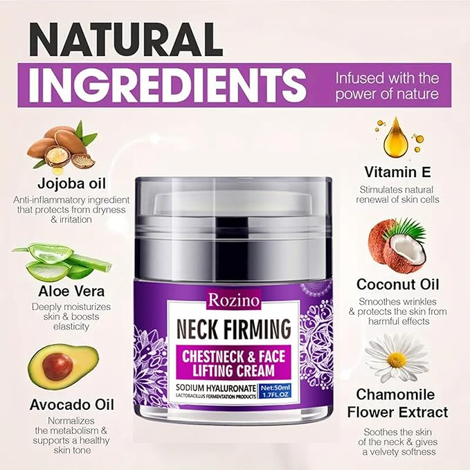 Collagen Face & Neck Tightening Cream,Neck Firming Cream for Reduce Double Chin Neck Firming and Lifting Anti Wrinkle Neck Moisturizer Cream Firm Repair Sagging Skin