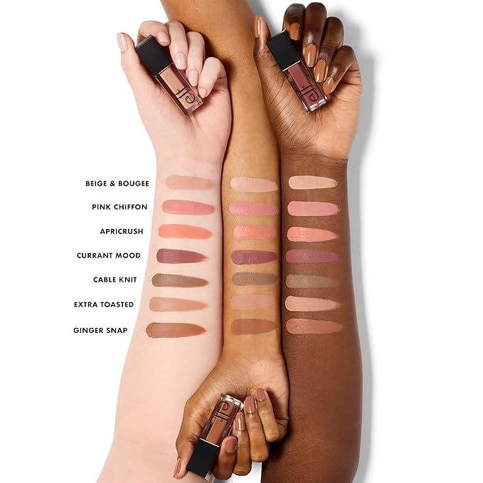 e.l.f. Liquid Velvet Eyeshadow, Crease-Resistant Liquid-to-Powder Eyeshadow For A Rich, Soft-Matte Finish, Vegan & Cruelty-Free, Cable Knit