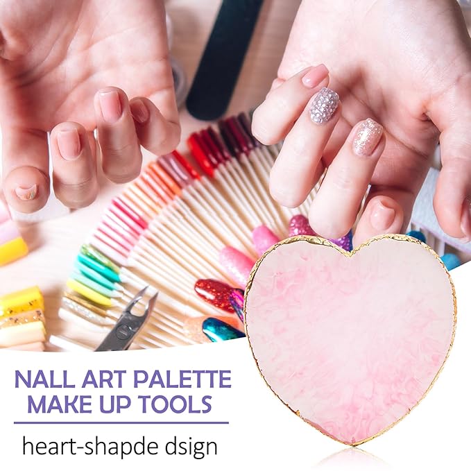 2 Pcs Resin Nail Art Palette and 2