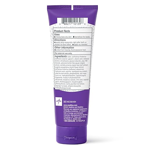 Medline Remedy Clinical Skin Cream, Vanilla Scent (4 fl oz), Moisturizing Face and Body Cream for All Ages, Paraben & Sulfate Free, Quick Absorbent Formula, Hypoallergenic Skin Moisturizer
