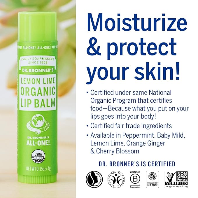 Dr. Bronners Lemon Lime Lip Balm, GR