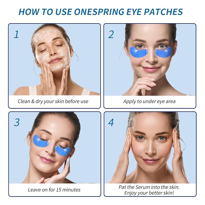 Onespring Eye Masks (48 Pairs) - Bachelorette Party Favors, Collagen Under Eye Patches for Puffy Eyes, Fine Lines and Dark Circles, Spa Party, Bridesmaid, Birthday Gifts for Her