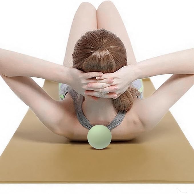 2PCS Firm Massage Lacrosse Balls for Myofascial Release, Muscle Knots, Trigger Point Therapy, Yoga Deep Tissue Massage, Foot Plantar Fasciitis, Muscle Soreness Massager Ball