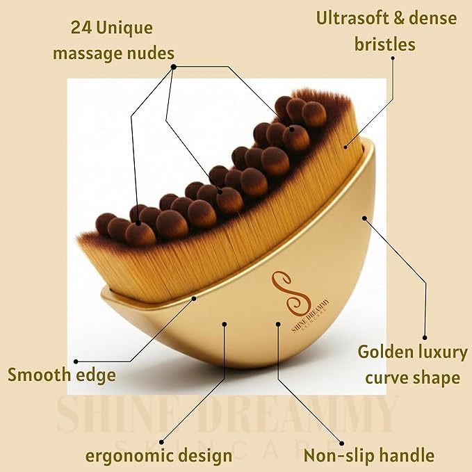 Lymphatic Contour Face Brush, Lymphatic Drainage Massager for Face Soft Dry Facial Brush Tool