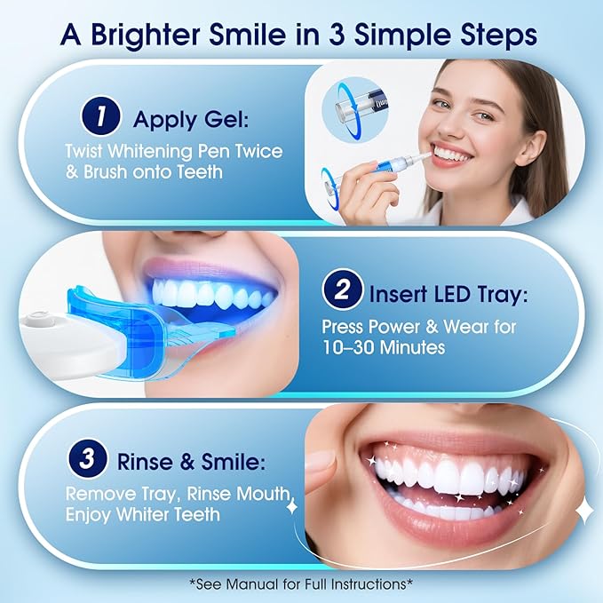 Teeth Whitening Kit – 3 Teeth Whitening Pens + 2 Desensitizing Pens – LED Light – 35% Carbamide Peroxide – Safe & Dentist-Recommended – Fast 7-Day Visible Whitening + Remineralizing Care(Orange)