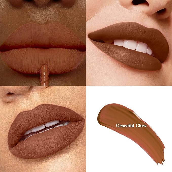 ilembane 3-Pack Multicolor Matte Liquid Lipstick Set – Peach Pink, Nude Pink & Caramel – Long-Lasting, Smudge-Proof, Waterproof – High-Pigment, Transfer-Resistant Colors for All-Day Wear