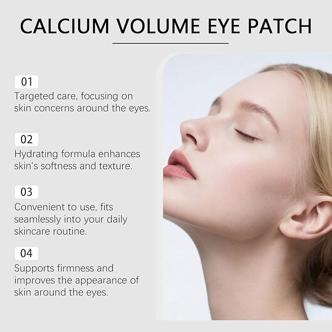 0BtunkIMQH Eye Patches Masks, Calcium Volume Eye Patches For Under Eye Puffiness, Collagen Deep Hydrating Eye Treatment For Men & Women(60 Patches) (2)