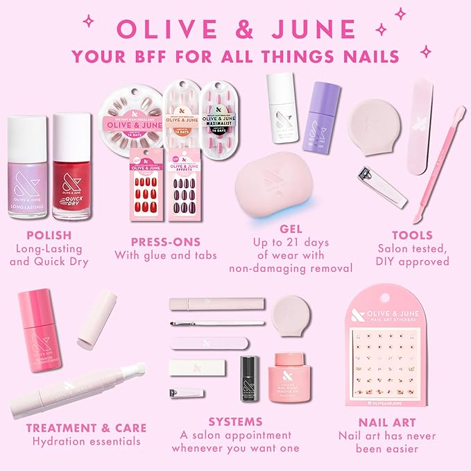 Olive & June Long Lasting Nail Polish | Plump Gel-Like Finish No Lamp Needed | Lasts up to 10 days | Salon-Quality Color at Home | 15-Free, Vegan & Cruelty-Free Chip-Resistant Shine | Dark Chocolate