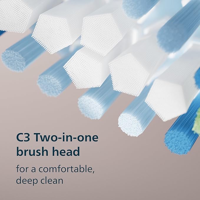 Philips Sonicare 5900 Series Electric Toothbrush - Next-Generation Sonicare Technology, Pressure Sensor, 6 Brushing Settings, SmarTimer, BrushPacer, 21-Day Runtime, Navy Blue, Model HX7133/02