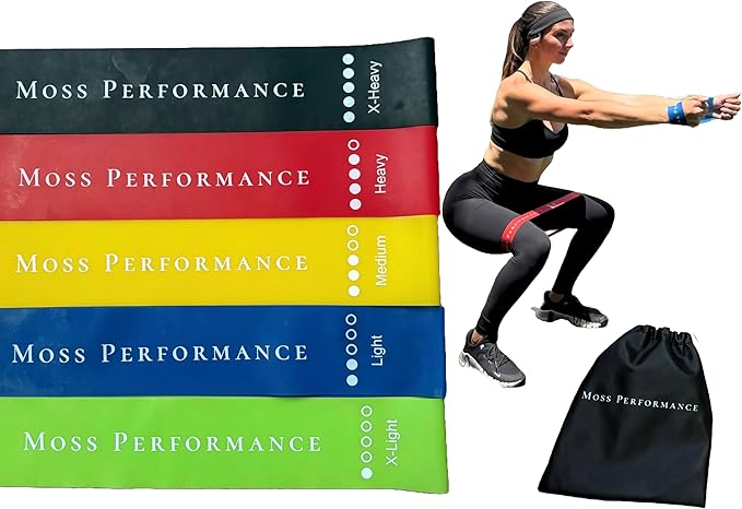 Premium Resistance Bands, for Physical Therapy, Strength Training, Pilates Exercise, Home Workouts, Strong Latex Rubber Loop Bands, Set of 5