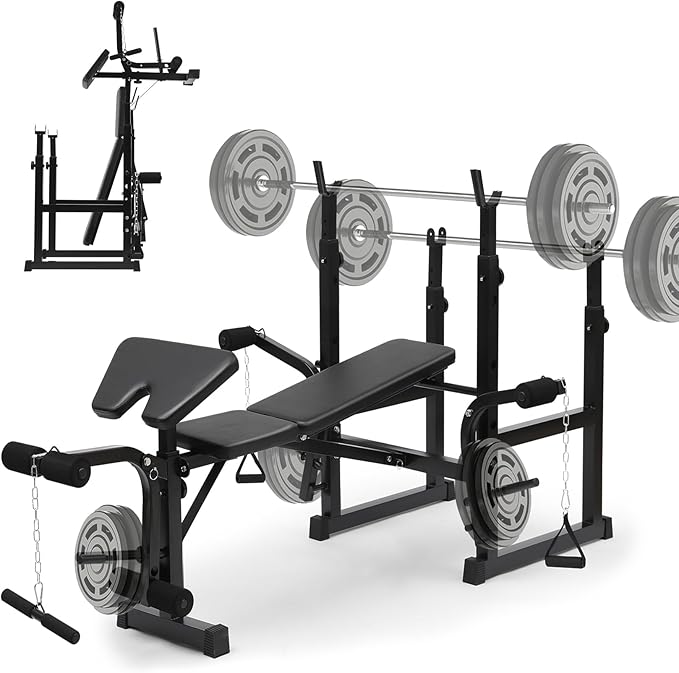 Adjustable Weight Bench Set for Home Gym