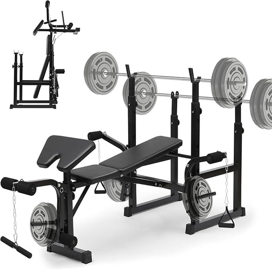 Adjustable Weight Bench Set for Home Gym