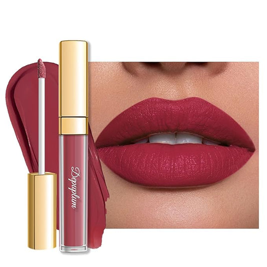 Depuplum Red Lipstick For Women, Color Stay Long Lasting Lipstick Smudgeproof Liquid Lipsticks, Cruelty Free Lip Color (DM16 Danger Kiss)