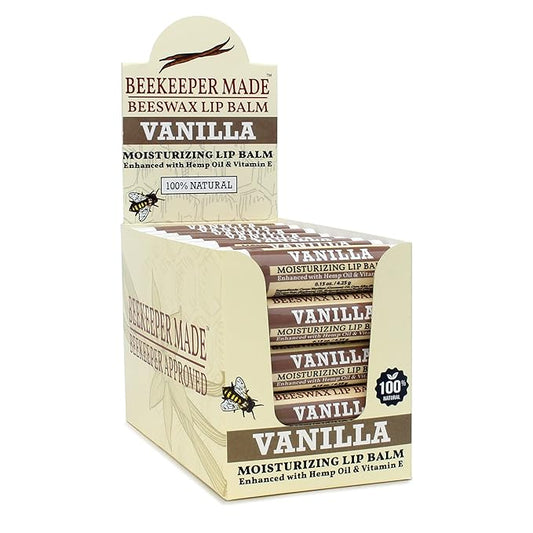 Beeswax Bulk Lip Balm, 40 Count (Vanilla)