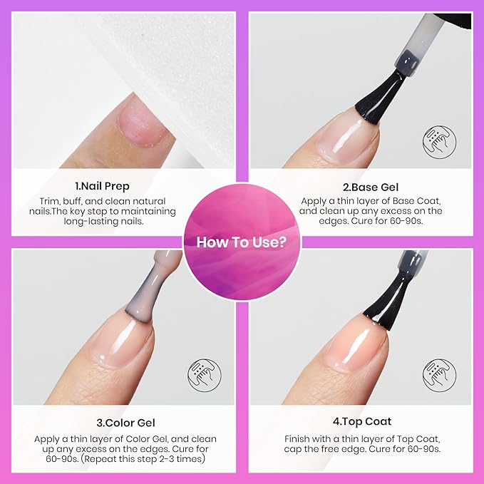Beetles Pro Gel Base Coat– 20ml Each, Hema-Free & Self-Leveling Long-Lasting to 28 Days - Soak-Off Gel for LED/U V Lamps, Professional Salon Manicure