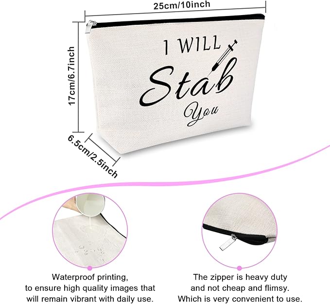 Sfodiary Nurse Appreciation Gifts Makeup Bag Nursing School Graduation Gifts for Nursing Students Nurse Practitioners Birthday Christmas Nurse Week Present Travel Cosmetic Pouch
