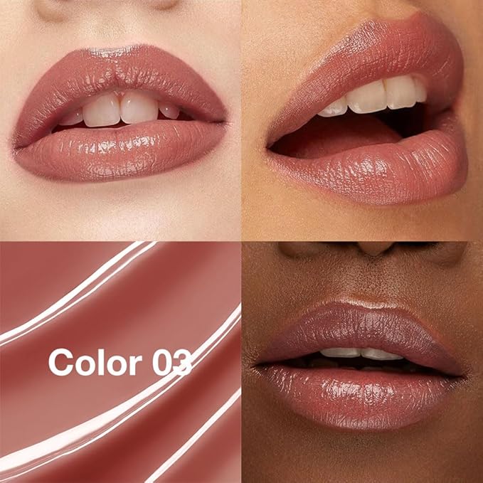 HHLTOH 1Pcs Tinted Lip Balm Moisturizing Lipstick – Waterproof Hydrating Matte Lip Balm for Women, Creamy Natural Color Stain for Dry Lips, Soft Matte Finish with Subtle Scent (#03 Bean Paste Brown)