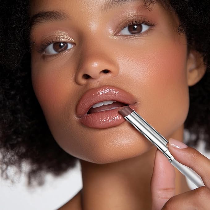 BAISEN DIARY 2PCS Honey Lipstick Tinted Lip Balm - Sheer Hydrating Lipstick for All Skin Tones - Moisturizing Lip Color, Nourishing Lip Balm with a Hint of Natural Black Cherry Tint (2Pcs Nude Honey)