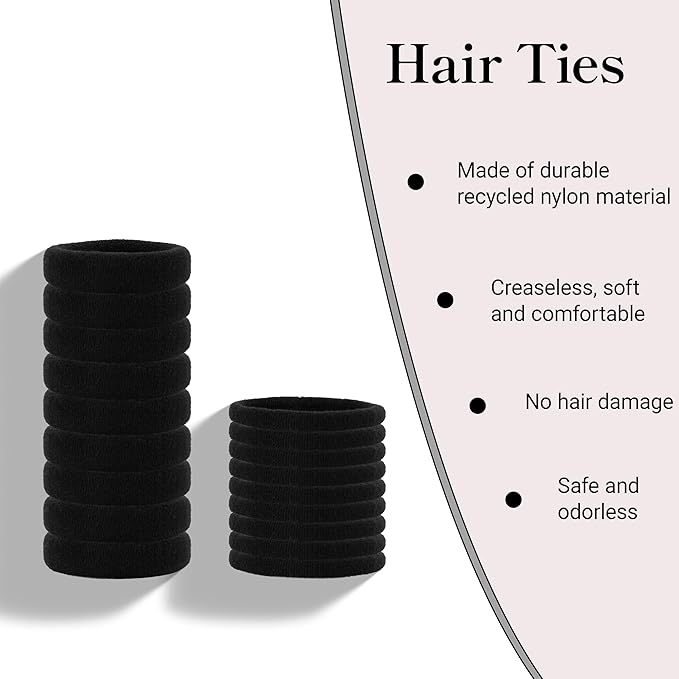 Hair Ties Set Seamless No Crease Secure Hold Damage Free Stretchy Hair Accessories for Women Girls Daily Styling Workouts Parties 127 Count Thick Thin Assorted Durable Elastic