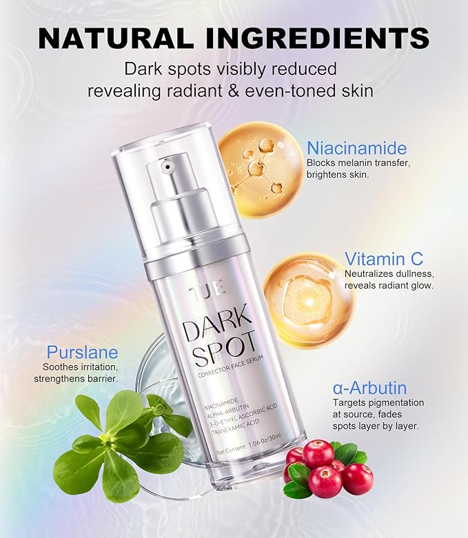 Dark Spot Remover Serum for Face – Brightening & Tone-Evening Skincare Gift for Her, Lightweight Daily Serum for the Look of Sun Spots, Age Spots & Acne Marks – Women’s Day Gift Idea