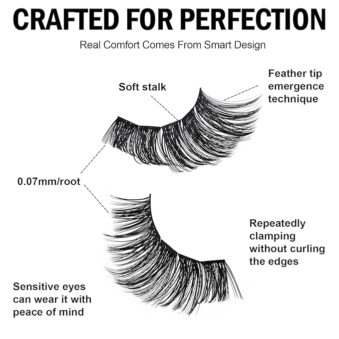 Lash Clusters 8-18mm Wispy Eyelash Clusters 144pcs Cluster Lashes DIY Individual Lashes Clusters with Soft Thin Band for Self Use,Beginner-Friendly (Sylph-779)