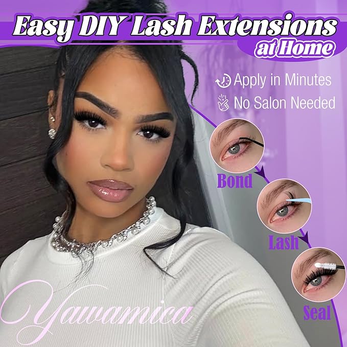 Lash Clusters with Spikes Manga Lash Clusters 300PCS Wispy Volume Cluster Eyelash Extensions 60D 70D 100D Mixed 13-19mm Eyelash Clusters DIY Individual Lashes Extension for Anime Lash Look by Yawamica