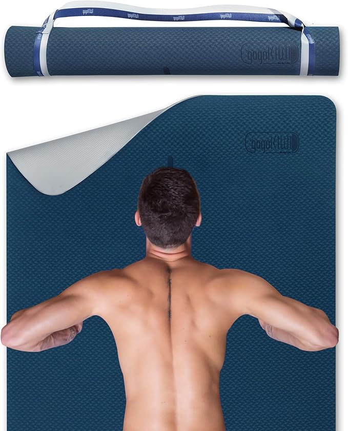 Extra Wide Yoga Mat for Men Women (72"L x 36"W) Non Slip Fitness & Exercise Mat with Alignment Marks for Yoga, Pilates, Floor Workouts