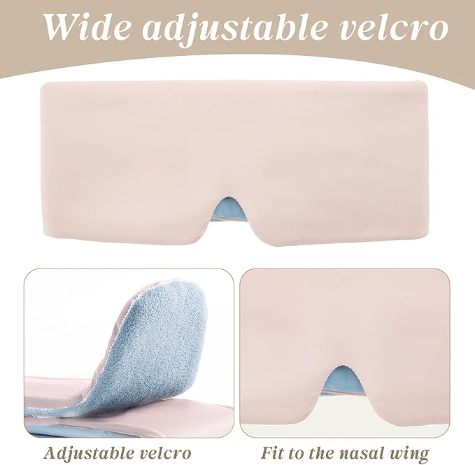 Sleep Mask,Eye Mask for Sleeping,Ultra Soft Comfortable Blackout Eye Cover for Women Men,Soft Pressure-Free Design for Side Sleepers, Home, Travel, Office, Napping (Pink)