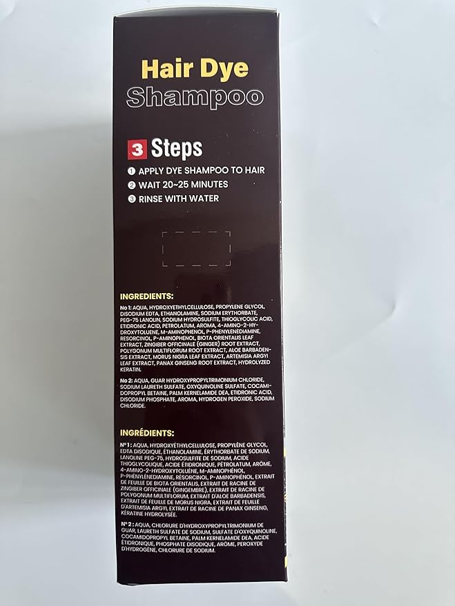 IIIMEIDU Gray Hair Coverage Shampoo - 3 in 1 Herbal Ingredients, Natural Chestnut Brown Shampoo for Women and Men (500ml)