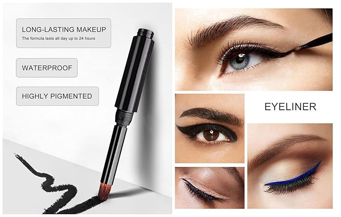 MAEPEOR Gel Eyeliner 10 Colors Smooth Cream Matte Eyeliner Gel Longlasting Waterproof and Smudgeproof High Pigment Eyeliner with Brush (09 Wine)
