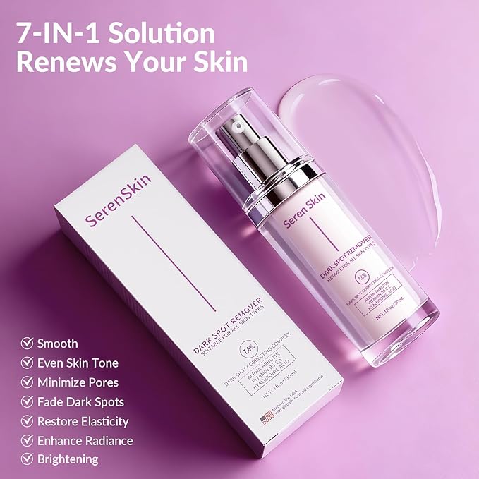 Dark Spot Remover for Face and Body, Dark Spot Corrector for Melasma, Acne Scars, Sun Spots and Age Spots, Hyperpigmentation Treatment Vitamin C Dark Spot Correcting Glow Serum, 1.0 fl oz