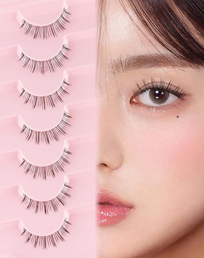 Asian Natural Lashes Wispy Korean Eyelashes Short Fake Eyelashes M-57