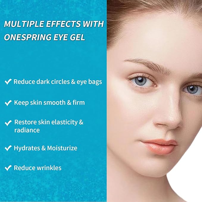 Onespring Eye Masks, Under Eye Patches for Puffiness, Retinol Collagen Eye Gel Pads, Reduce Wrinkles, Eye Bags & Dark circles - Face Mask Skincare, Anti Aging & Moisturizer, 24 Pairs
