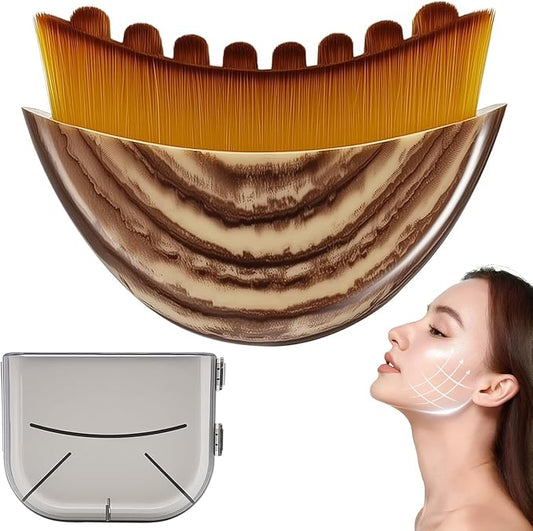 Lymphatic Contour Face Brush,Contour Face Brush for Lymphatic Drainage,Dry Lymphatic Drainage Massager,Ergonomically Designed to Fit The Skin Precisely-1PCS