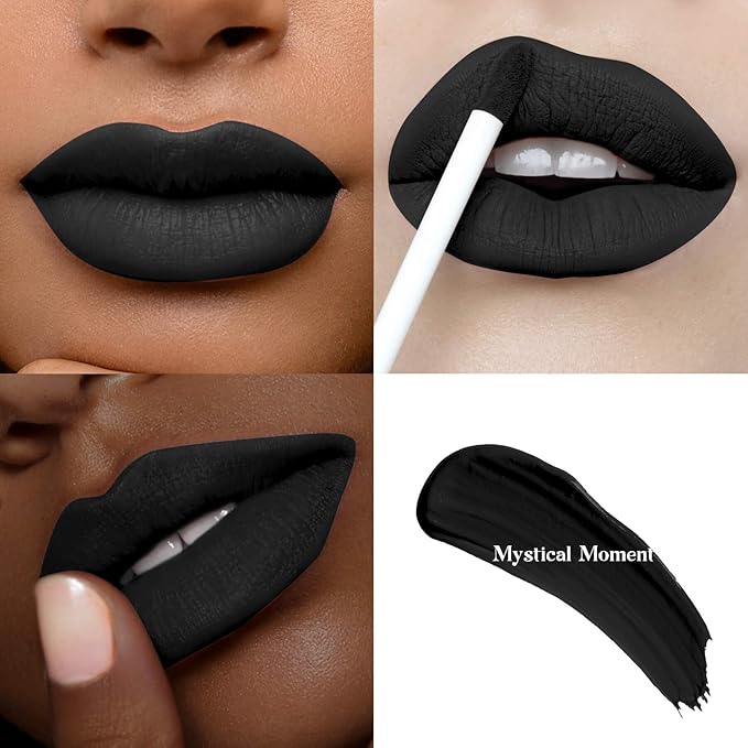 ilembane Multicolor Matte Liquid Lipstick Set 3Pc For Women Deep Red, Black, Classic Red Long-Lasting, Smudge-Proof, Waterproof – High-Pigment, Transfer-Resistant Colors for All-Day Wear