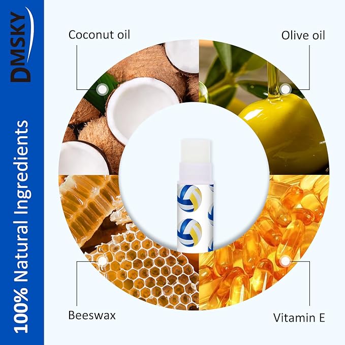 DMSKY 60 Pcs Volleyball Lip Balm Supplies