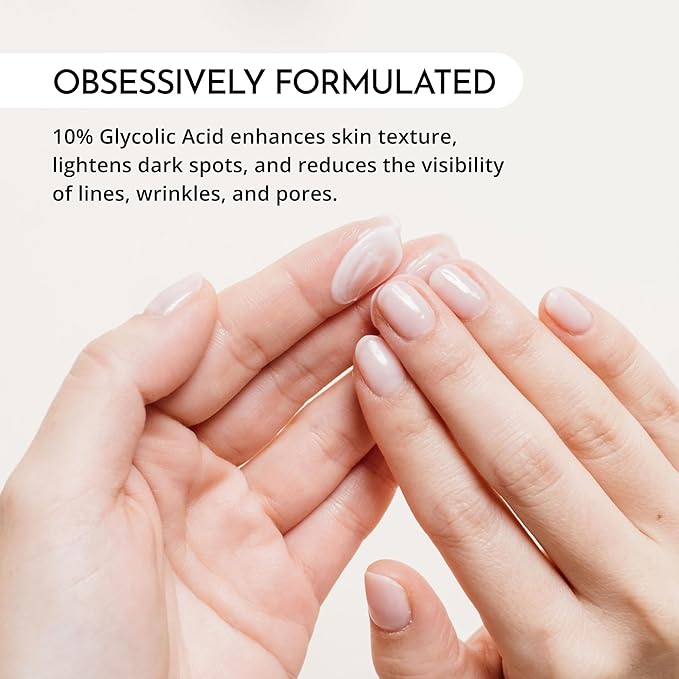 MAELOVE Night Renewer Night Cream with 2-in-1 Glycolic Acid Treatment, Unscented, For Sensitive Skin