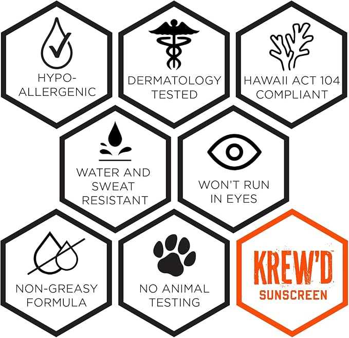 Ergodyne KREW'D 6353 Sunscreen Spray, Broad Spectrum SPF 50, Water Resistant, 5.5 oz, 12-Pack