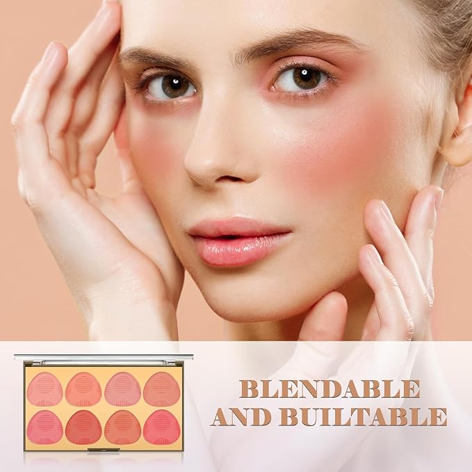 DAGEDA 8 Colors Blush Palette Makeup, Natural Face