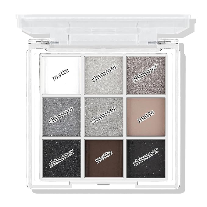 Boobeen 9 Colors Eyeshadow Palette - Matte and Shimmer Makeup, Highly Pigmented Creamy Eye Shadow Powder, Create a Neutral Eye Look, Long Wearing，Easy to Build Dramatic Glamour Looks