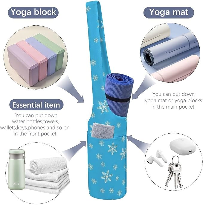 Stylish Yoga Mat Bag for Women Exercise Mat Holder with Shoulder Strap Yoga Mats Totes Sports Storage Bag